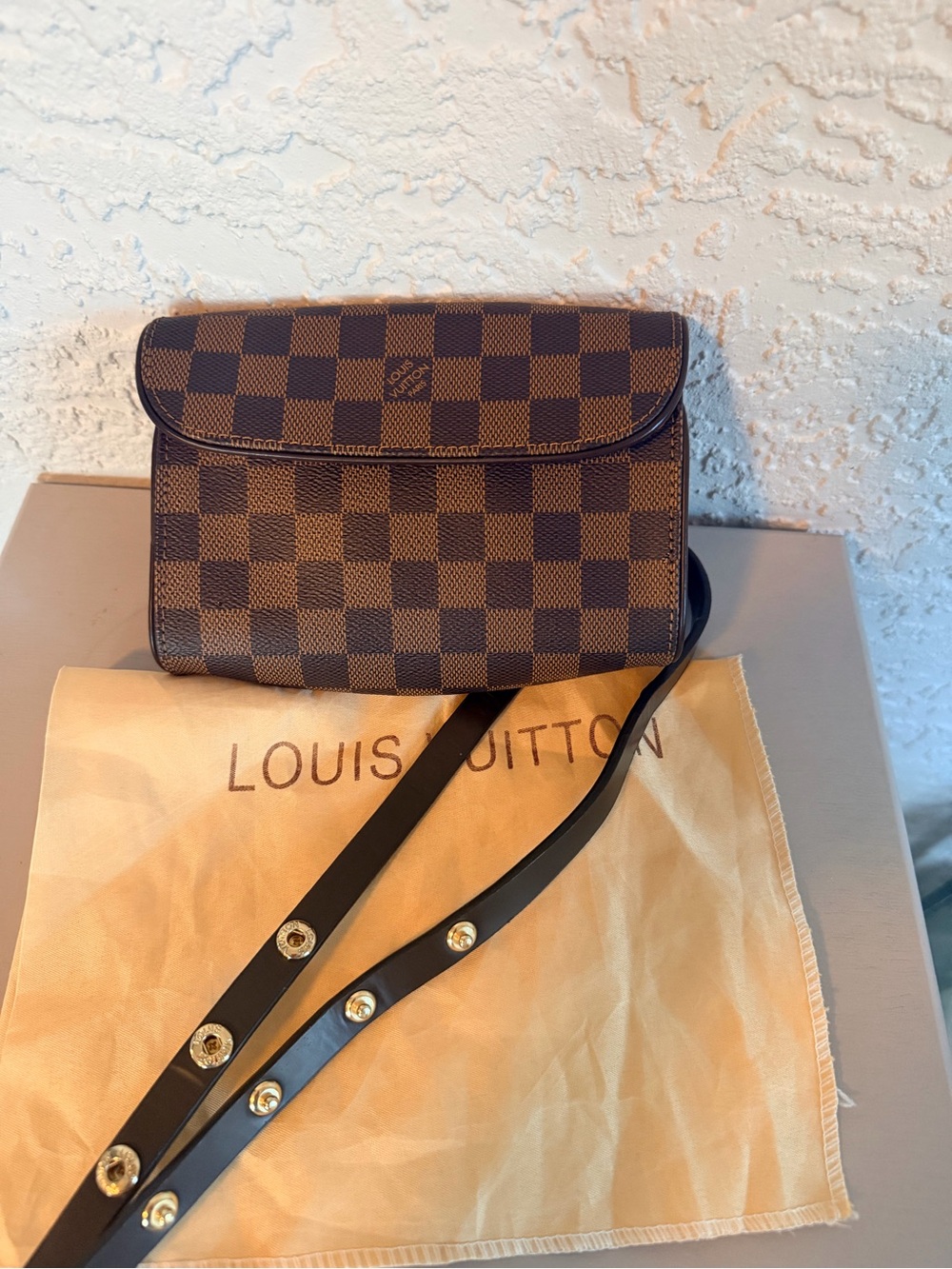 Louis V Damier Ebene Belt Bag in Brown Fashion Bumbag